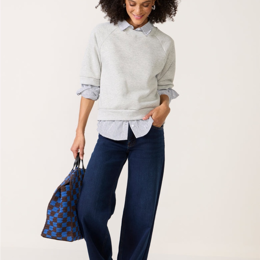 Womens classic blue/white/gray twofer